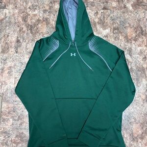 Under Armour Men's Green and Gray Hoodie